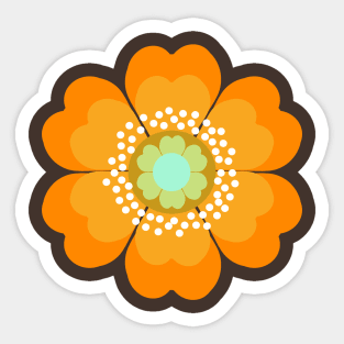 Retro 70s Flower Sticker